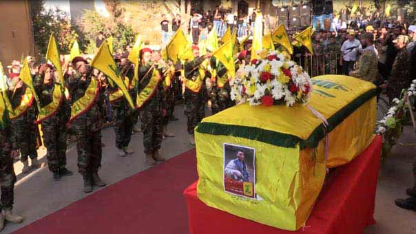 حزب الله وأهالي بلدة محرونة يشيعون الشهيد المجاهد عباس فياض نعمة