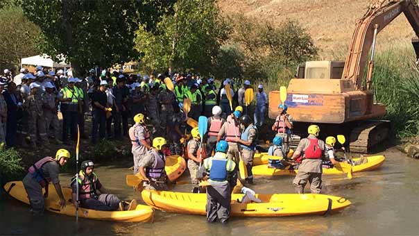 بالصور: مشاركة واسعة في الحملة الوطنية لتنظيف نهر الليطاني وحوضه من العليق إلى القاسمية مرورًا ببحيرة القرعون
