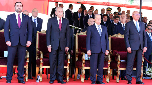 لبنان الرسمي يحتفل بعيد الاستقلال: عرض عسكري بحضور الرؤساء &rsquo;الأربعة&rsquo;