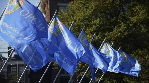 الوفد السوري إلى مؤتمر الدول الأطراف في اتفاقية حظر الأسلحة الكيميائية يلتقي الوفد الروسي