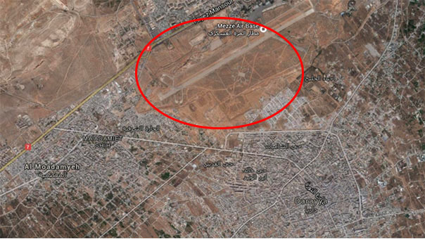 العدو الاسرائيلي يحاول رفع معنويات الإرهابيين ويقصف مطار المزّة غرب دمشق دون سقوط اصابات