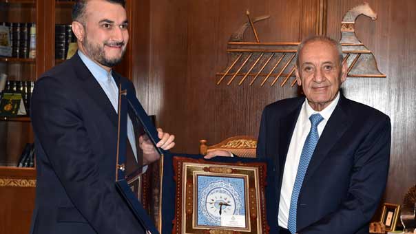 بري استقبل وفداً ايرانياً .. عبد اللهيان: الحل السياسي طريق وحيد للملفات الاقليمية العالقة
