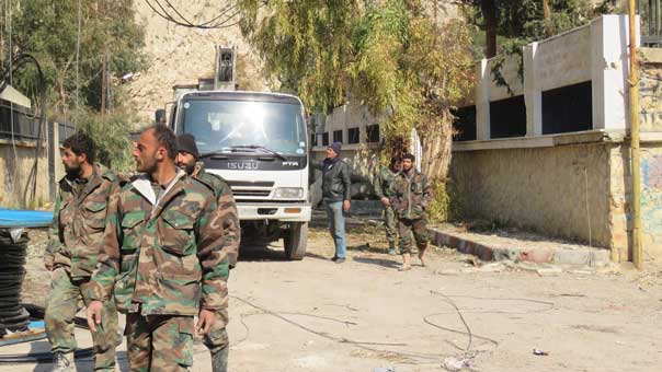 نبع الفيجة ... فرق الصيانة تحاكي الجيش السوري الترميم بعد التحرير