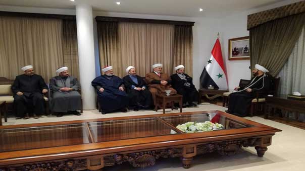 وفد من تجمع العلماء المسلمين زار مفتي سوريا