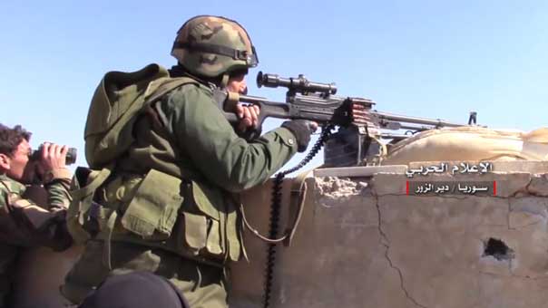 بالفيديو..تقدم للجيش السوري في منطقة المقابر بدير الزور