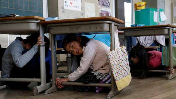 إخلاء أماكن عمومية في اليابان تحسباً للصواريخ الكورية الشمالية