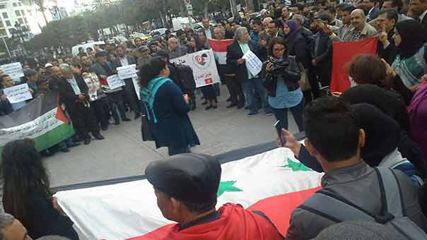 أطراف تونسية تندد بالعدوان الأميركي على سوريا