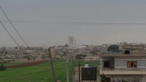 بالصور ..اثار قصف المجموعات المسلحة على مدينة الزهراء في ريف حلب الشمالي
