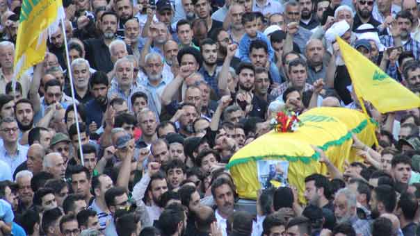 حزب الله وجمهور المقاومة يشيعان الشهيدين المجاهدين علي محمد بيز وحسين سامي رشيد