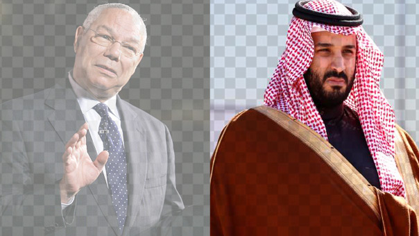 بين ’كولن باول’ و’محمد بن سلمان’: الهدف واحد والوسائل مختلفة