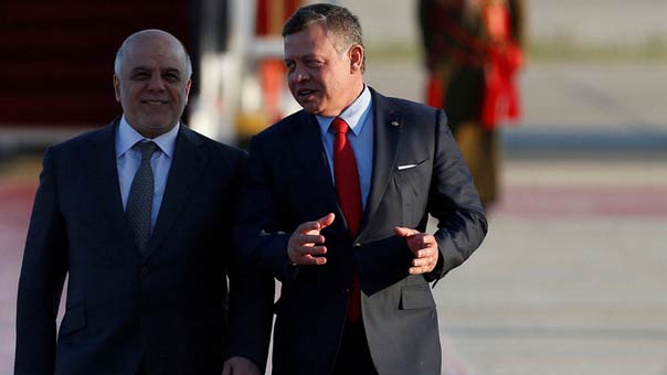 الملك الأردني يهنِّئ العبادي بانتصارات الموصل