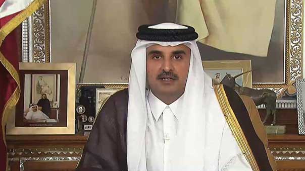 أمير قطر في خطابه الأول بعد الأزمة الخليجية: لا رجوع عن سياستنا