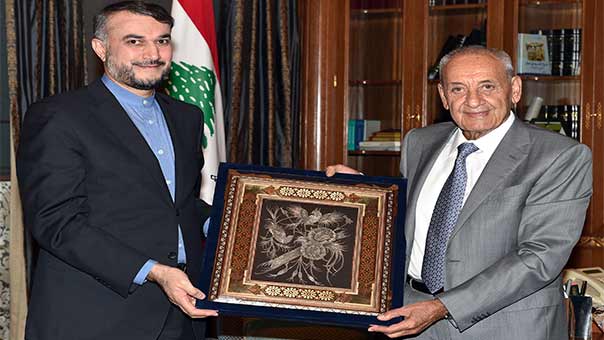 عبد اللهيان بعد زيارته بري: نشيد بالإنتصارات الكبرى التي حققها لبنان بشعبه وجيشه ومقاومته ضد الإرهابيين