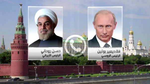 بوتين وروحاني يؤكدان مواصلة التنسيق لتسوية الأزمة السورية

