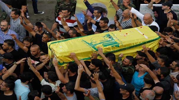 تشييع الشهيد المجاهد محمد علي الحاج حسين في روضة الحوراء زينب (ع) في الغبيري
