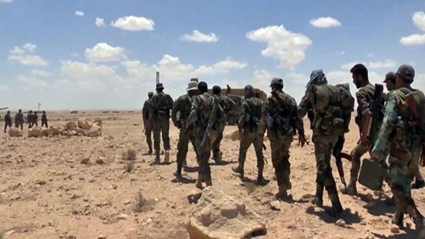 الجيش السوري وحلفاؤه سيطروا على كامل المنطقة من غرب السخنة حتى الشاعر بريف حمص
