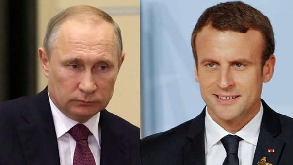 بوتين وماكرون: تأييد لتقدم التسوية السورية ورفض لتصعيد التوتر في شبه الجزيرة الكورية

