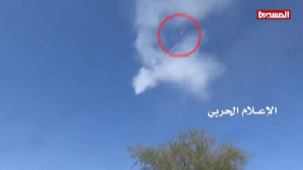 بالفيديو.. شاهد لحظة إسقاط الجيش اليمني طائرة تجسس أميركية

