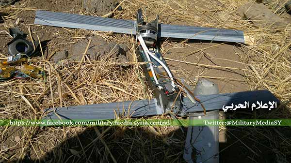 بالصور - طائرات إستطلاع للمجموعات المسلحة أسقطها الجيش السوري بريف ‫&rlm;درعا‬