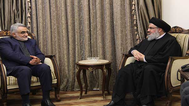 السيد نصر الله استعرض مع بروجردي آخر التطورات السياسية والأمنية في لبنان والمنطقة