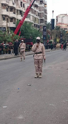 بالصور: إجراءات الحماية في الضاحية الجنوبية لبيروت