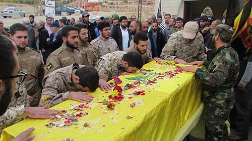 تشييع الشهيدين الحاج حسن وخشفة الى مثواهما الاخير في البقاع الشمالي وجباع