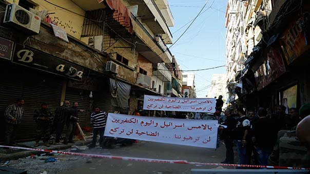 بالصور: هكذا بدت برج البراجنة صبيحة الانفجارين الارهابيين