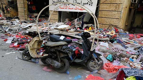 بالصور: هكذا بدت برج البراجنة صبيحة الانفجارين الارهابيين