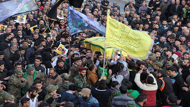 حزب الله وأهالي بلدة عين التينة البقاعية يشيعون الشهيد المجاهد باقر حسن هاشم