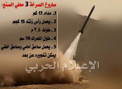 بتعديلات محلية.. &rsquo;قاهر 1&rsquo; ينضم لمنظومة الصواريخ اليمنية وأولى بشائره استهداف قاعدة الملك خالد الجوية في عسير
