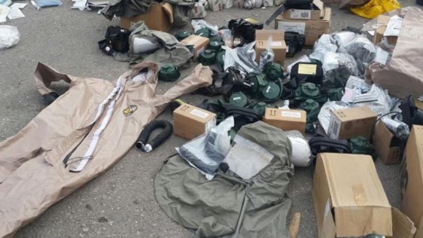 الجيش السوري يضبط معدات لاستخدام الأسلحة الكيميائية ومشفى ميدانياً في اللاذقية