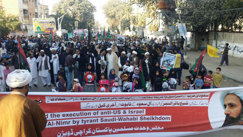 بالصور .. سلسلة تظاهرات في باكستان تنديدًا باعدام السعودية للشيخ النمر
