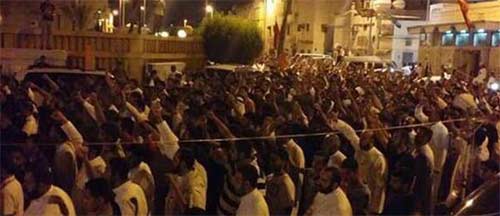 تظاهرات منددة بإعدام الشيخ النمر في المنامة.. وعلماء البحرين: بأي ذنب قتل؟