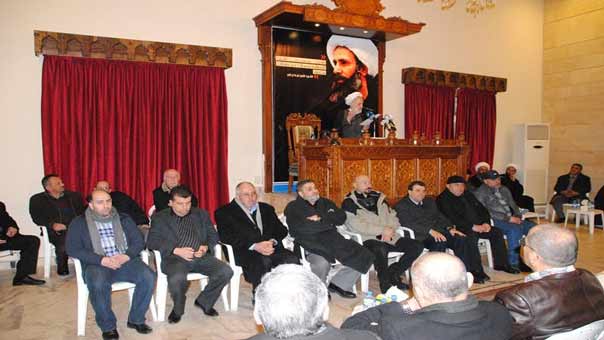 وقفة ادانة في النبطية استنكاراً لجريمة اعدام الشيخ النمر
