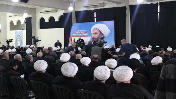 تقبل العزاء بالعلامة النمر في المجلس الاسلامي الشيعي .. الشيخ قبلان: القاتل ليس من أهل السنة والصراع ليس سنياً شيعياً