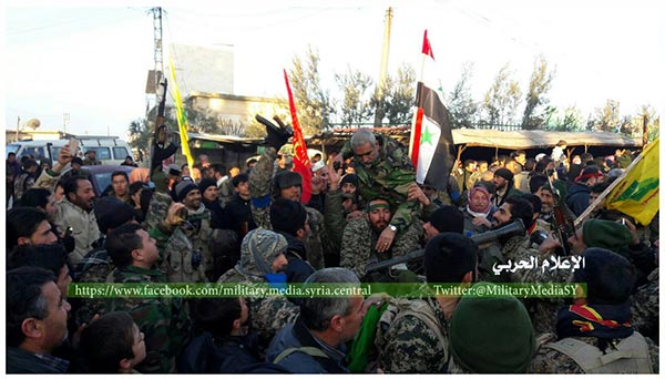 مشهد مهيب لاستقبال أهالي نبّل والزهراء طلائع الجيش السوري وحلفائه - مصوّر