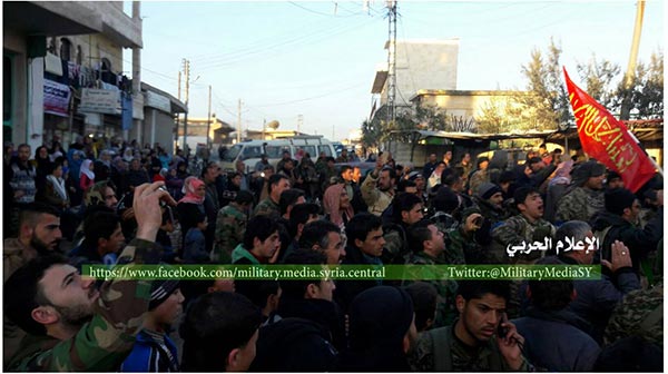 مشهد مهيب لاستقبال أهالي نبّل والزهراء طلائع الجيش السوري وحلفائه - مصوّر