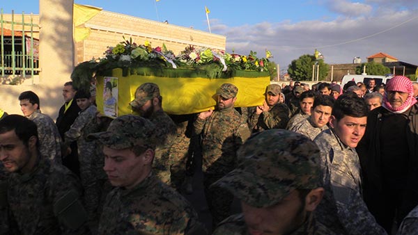 حزب الله وجمهور المقاومة شيعوا الشهيد عطا الأحمر في إيعات والشهيدين علي ركين وأحمد بيضون في الشهابية