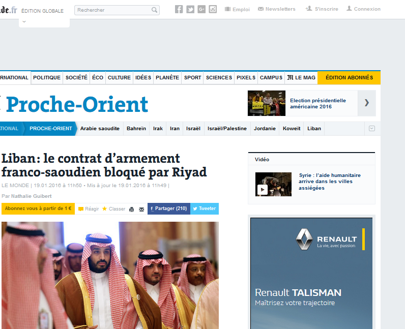 &rsquo;لوموند&rsquo; تكذّب ادّعاءات آل سعود: اعتبارات مالية وعسكرية وراء استرداد هبة الجيش اللبناني