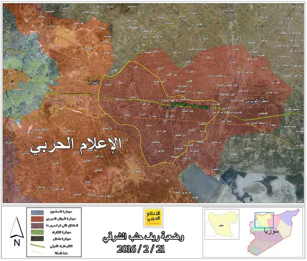 الجيش السوري يسيطر على 31 قرية بريف حلب الشرقي على امتداد 127 كلم مربعاً