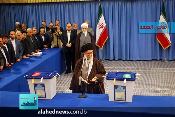 بالصور: &rsquo;العهد&rsquo; في حضرة الإمام الخامنئي خلال إدلائه بصوته في الإنتخابات