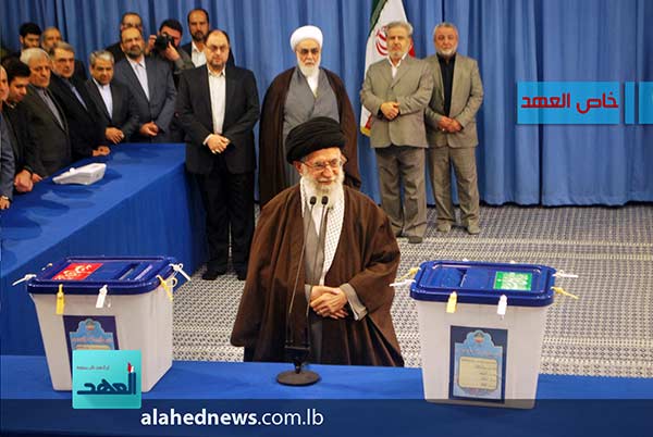 بالصور: &rsquo;العهد&rsquo; في حضرة الإمام الخامنئي خلال إدلائه بصوته في الإنتخابات
