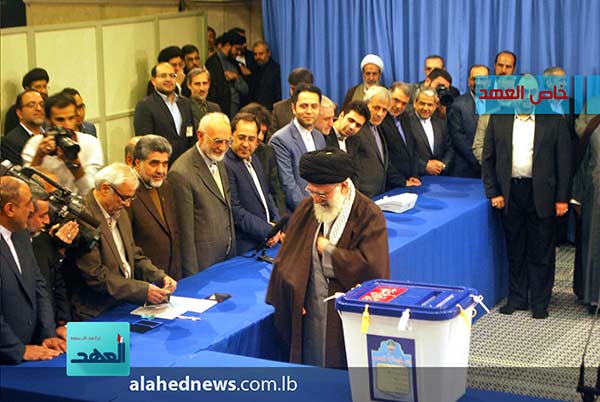 بالصور: &rsquo;العهد&rsquo; في حضرة الإمام الخامنئي خلال إدلائه بصوته في الإنتخابات
