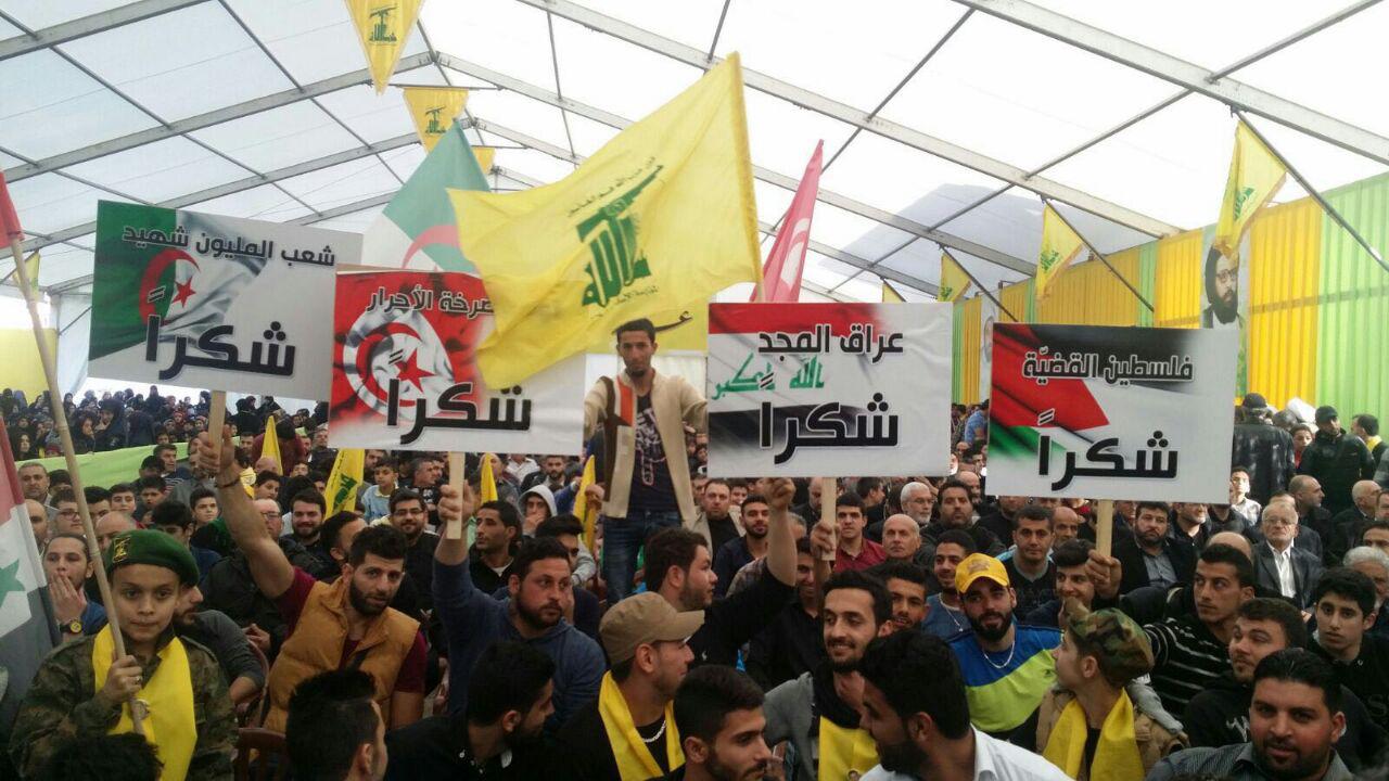 بالصور: شكراً من المقاومة الى تونس والجزائر والعراق وفلسطين 