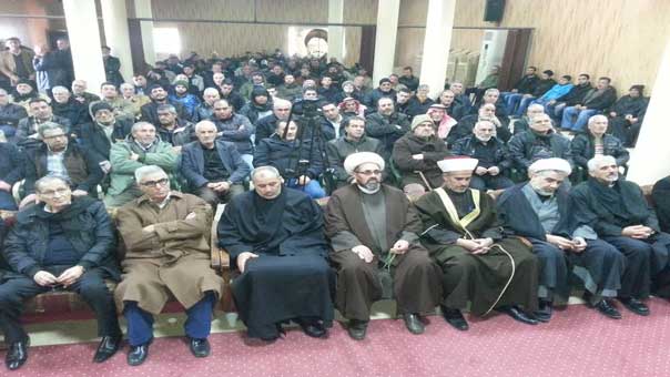 التنديد بإعدام الشيخ النمر مستمر : لقاء اعلامي في بعلبك ووقفة اسلامية مسيحية ببلدة العين البقاعية 
