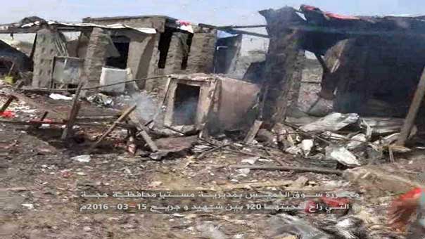 العدوان السعودي يرتكب مجزرة مروعة بمديرية مستبا اليمنية حصيلتها الاولية أكثر من 120 شهيدا وجريحا  