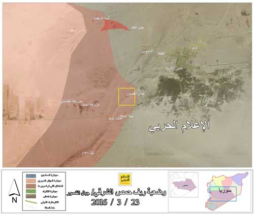 الجيش السوري يسيطر على مثلث تدمر ويضع المدينة تحت نيرانه
