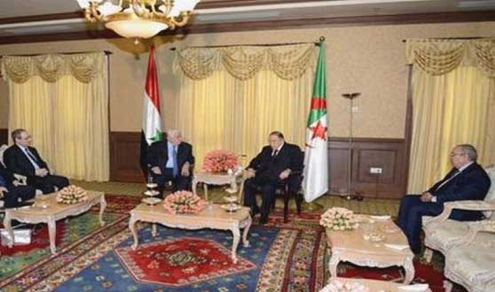 المعلم يلتقي بوتفليقة ويبحثان جهود حل الأزمة ومكافحة الإرهاب