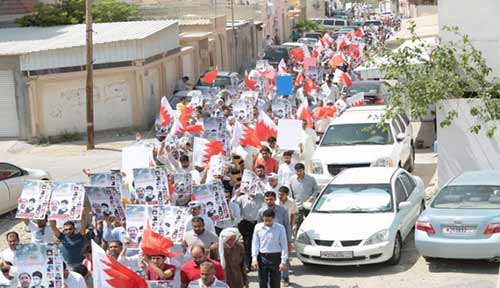  تظاهرة حاشدة بالبحرين تطالب بالإفراج عن المعتقلين