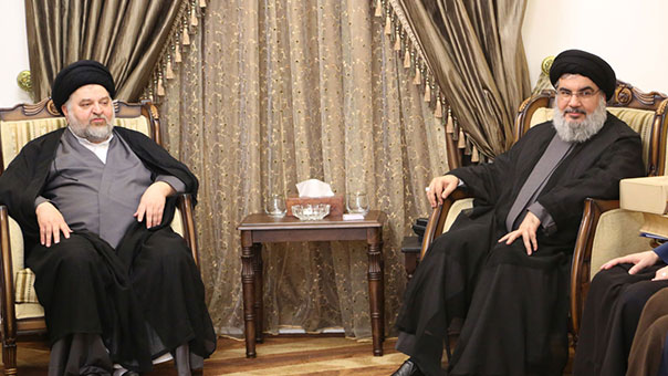 السيد نصرالله استقبل السيد جواد الشهرستاني الوكيل الشرعي لآية الله العظمى السيد علي السيستاني